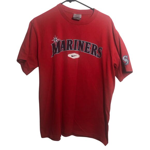 Nike Seattle Mariners Team Sz Xl MLB Vintage Baseball T-Shirt Red Men's - Picture 1 of 8